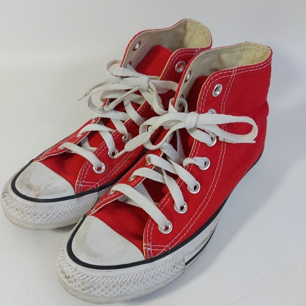 Red Converse Chuck Taylor All Star Sneaker Men 3.5 Women 5.5 Canvas Hi Top Shoes